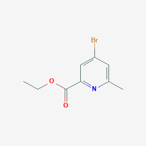 molecular formula C9H10BrNO2 B3173567 Ethyl 4-bromo-6-methylpicolinate CAS No. 947179-03-5