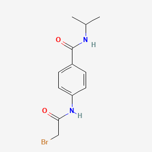 molecular formula C12H15BrN2O2 B3173577 4-[(2-Bromoacetyl)amino]-N-isopropylbenzamide CAS No. 947240-24-6
