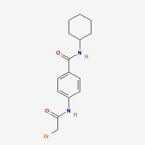 molecular formula C15H19BrN2O2 B3173583 4-[(2-Bromoacetyl)amino]-N-cyclohexylbenzamide CAS No. 947240-27-9