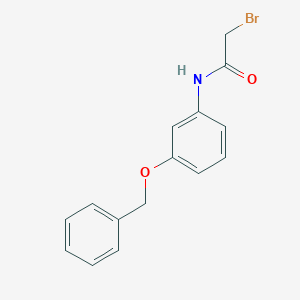 molecular formula C15H14BrNO2 B3173600 N-[3-(Benzyloxy)phenyl]-2-bromoacetamide CAS No. 947240-52-0