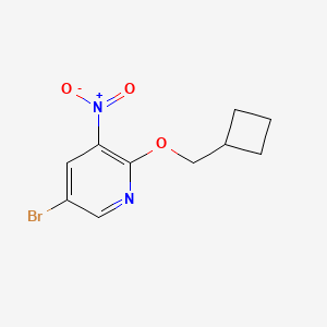 molecular formula C10H11BrN2O3 B3173635 5-Bromo-2-(cyclobutylmethoxy)-3-nitropyridine CAS No. 947534-28-3
