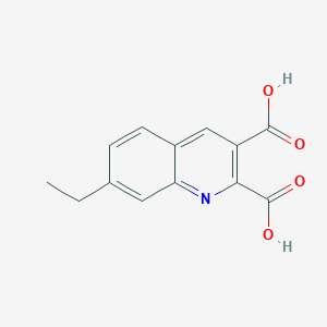 molecular formula C13H11NO4 B3173641 7-乙基喹啉-2,3-二羧酸 CAS No. 948290-58-2