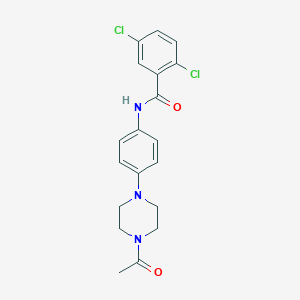 molecular formula C19H19Cl2N3O2 B317365 N-[4-(4-Acetyl-piperazin-1-yl)-phenyl]-2,5-dichloro-benzamide 