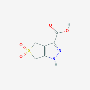 molecular formula C6H6N2O4S B3173687 4,6-dihydro-2H-thieno[3,4-c]pyrazole-3-carboxylic acid 5,5-dioxide CAS No. 949034-65-5