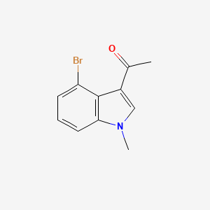 molecular formula C11H10BrNO B3173693 4-溴-3-乙酰-1-甲基-1H-吲哚 CAS No. 949035-05-6