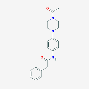 molecular formula C20H23N3O2 B317370 N-[4-(4-acetyl-1-piperazinyl)phenyl]-2-phenylacetamide 
