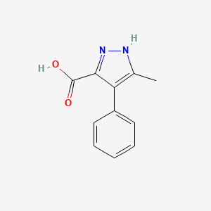 molecular formula C11H10N2O2 B3173708 5-methyl-4-phenyl-1H-pyrazole-3-carboxylic acid CAS No. 94933-89-8