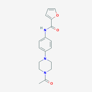molecular formula C17H19N3O3 B317371 N-[4-(4-acetyl-1-piperazinyl)phenyl]-2-furamide 