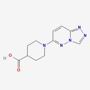 molecular formula C11H13N5O2 B3173758 1-{[1,2,4]Triazolo[4,3-b]pyridazin-6-yl}piperidine-4-carboxylic acid CAS No. 950037-34-0