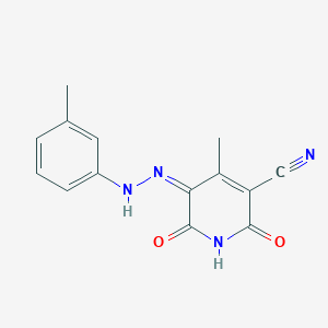 (5Z)-4-methyl-5-[(3-methylphenyl)hydrazinylidene]-2,6-dioxopyridine-3-carbonitrile