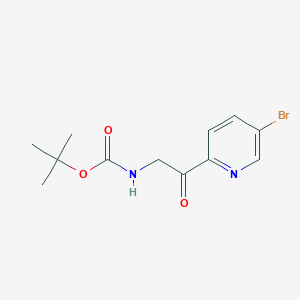 molecular formula C12H15BrN2O3 B3173776 tert-Butyl (2-(5-bromopyridin-2-yl)-2-oxoethyl)carbamate CAS No. 950176-70-2