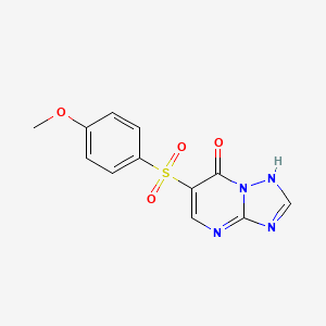 molecular formula C12H10N4O4S B3173800 6-[(4-methoxyphenyl)sulfonyl][1,2,4]triazolo[1,5-a]pyrimidin-7(4H)-one CAS No. 950266-68-9