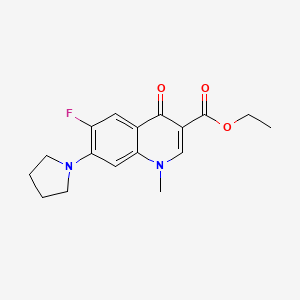 molecular formula C17H19FN2O3 B3173808 Ethyl 6-fluoro-1-methyl-4-oxo-7-pyrrolidin-1-yl-1,4-dihydroquinoline-3-carboxylate CAS No. 950270-58-3