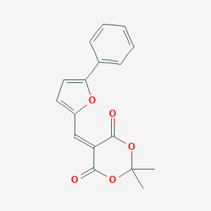 molecular formula C17H14O5 B317382 2,2-Dimethyl-5-[(5-phenylfuran-2-yl)methylidene]-1,3-dioxane-4,6-dione 