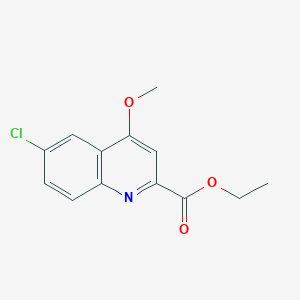 molecular formula C13H12ClNO3 B3173828 Ethyl 6-chloro-4-methoxyquinoline-2-carboxylate CAS No. 950276-29-6