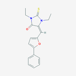 molecular formula C18H18N2O2S B317383 1,3-Diethyl-5-[(5-phenyl-2-furyl)methylene]-2-thioxo-4-imidazolidinone 