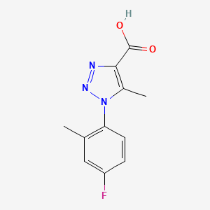 molecular formula C11H10FN3O2 B3173833 1-(4-fluoro-2-methylphenyl)-5-methyl-1H-1,2,3-triazole-4-carboxylic acid CAS No. 950276-33-2
