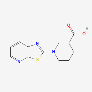 molecular formula C12H13N3O2S B3173841 1-[1,3]Thiazolo[5,4-b]pyridin-2-ylpiperidine-3-carboxylic acid CAS No. 950312-57-9