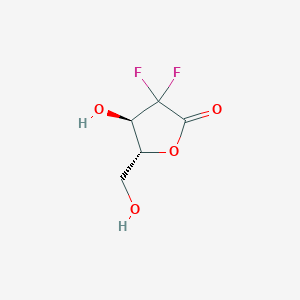 molecular formula C5H6F2O4 B3173869 (4R,5R)-3,3-Difluoro-4-hydroxy-5-(hydroxymethyl)dihydrofuran-2(3H)-one CAS No. 95058-77-8