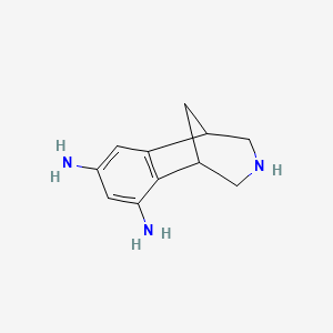molecular formula C11H15N3 B3173881 1,5-Methano-1H-3-benzazepine-6,8-diamine, 2,3,4,5-tetrahydro- CAS No. 950781-91-6
