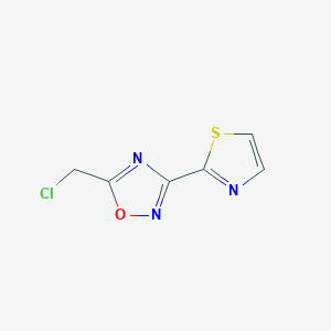 molecular formula C6H4ClN3OS B3173889 5-(Chloromethyl)-3-(thiazol-2-yl)-1,2,4-oxadiazole CAS No. 951123-18-5