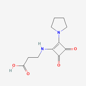 3-[(3,4-Dioxo-2-pyrrolidin-1-ylcyclobut-1-en-1-yl)amino]propanoic acid