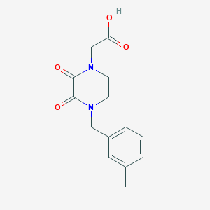 molecular formula C14H16N2O4 B3173938 [4-(3-甲基苄基)-2,3-二氧哌嗪-1-基]乙酸 CAS No. 951490-86-1