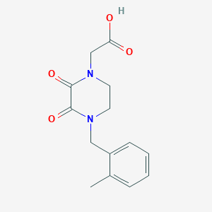 molecular formula C14H16N2O4 B3173952 [4-(2-甲基苄基)-2,3-二氧哌嗪-1-基]乙酸 CAS No. 951523-96-9