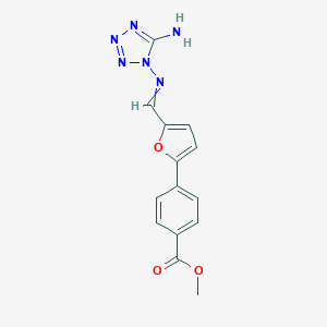 molecular formula C14H12N6O3 B317401 methyl 4-(5-{[(5-amino-1H-tetraazol-1-yl)imino]methyl}-2-furyl)benzoate 