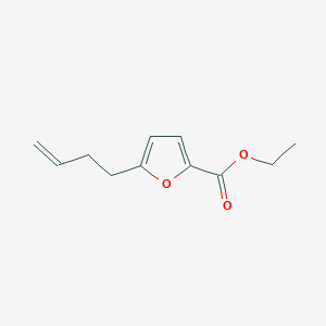 molecular formula C11H14O3 B3174014 4-(5-Ethoxycarbonyl-2-furanyl)-1-butene CAS No. 951886-32-1