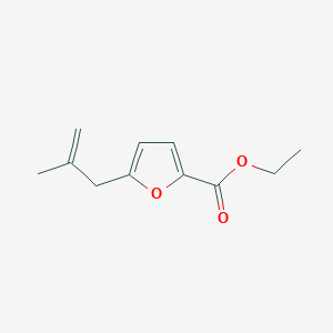 molecular formula C11H14O3 B3174017 3-(5-Ethoxycarbonyl-2-furanyl)-2-methyl-1-propene CAS No. 951886-46-7