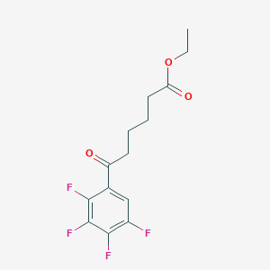 molecular formula C14H14F4O3 B3174028 6-(2,3,4,5-四氟苯基)-6-氧代己酸乙酯 CAS No. 951887-41-5