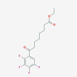 molecular formula C16H18F4O3 B3174036 Ethyl 8-(2,3,4,5-tetrafluorophenyl)-8-oxooctanoate CAS No. 951887-47-1