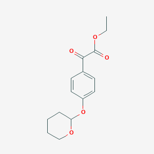molecular formula C15H18O5 B3174050 4-(2-四氢-2H-吡喃氧基)苯甲酰甲酸乙酯 CAS No. 951888-88-3