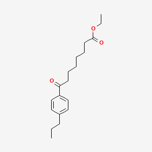 molecular formula C19H28O3 B3174053 8-氧代-8-(4-丙基苯基)辛酸乙酯 CAS No. 951888-90-7
