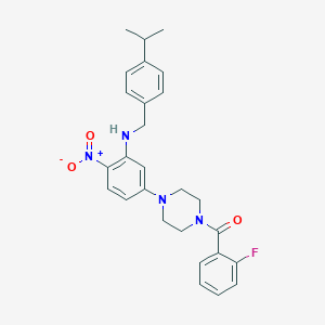 1-(2-Fluorobenzoyl)-4-{4-nitro-3-[(4-isopropylbenzyl)amino]phenyl}piperazine