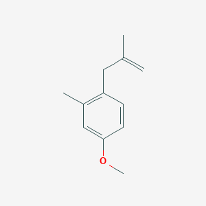 molecular formula C12H16O B3174124 3-(4-甲氧基-2-甲基苯基)-2-甲基-1-丙烯 CAS No. 951893-94-0