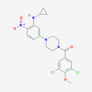 1-{3-(Cyclopropylamino)-4-nitrophenyl}-4-(3,5-dichloro-4-methoxybenzoyl)piperazine