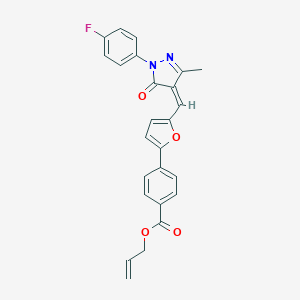 allyl 4-(5-{[1-(4-fluorophenyl)-3-methyl-5-oxo-1,5-dihydro-4H-pyrazol-4-ylidene]methyl}-2-furyl)benzoate