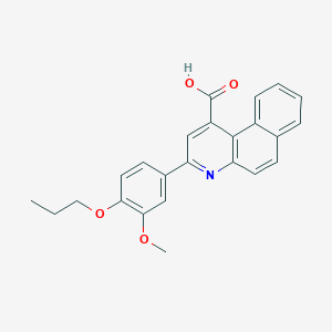 molecular formula C24H21NO4 B317419 3-(3-Methoxy-4-propoxyphenyl)benzo[f]quinoline-1-carboxylic acid 