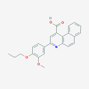 3-(3-Methoxy-4-propoxyphenyl)benzo[f]quinoline-1-carboxylic acid