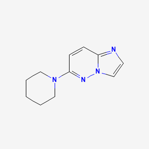 molecular formula C11H14N4 B3174210 6-哌啶-1-基-咪唑并[1,2-B]吡啶二嗪 CAS No. 952182-10-4