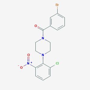 molecular formula C17H15BrClN3O3 B317422 (3-Bromophenyl)[4-(2-chloro-6-nitrophenyl)piperazino]methanone 
