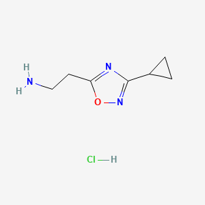molecular formula C7H12ClN3O B3174229 [2-(3-Cyclopropyl-1,2,4-oxadiazol-5-yl)ethyl]amine hydrochloride CAS No. 952233-49-7