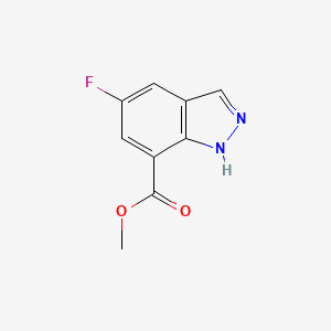molecular formula C9H7FN2O2 B3174250 5-氟-1H-吲唑-7-甲酸甲酯 CAS No. 952480-01-2