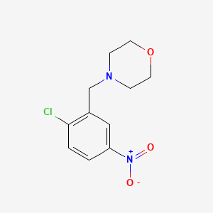 molecular formula C11H13ClN2O3 B3174253 Morpholine, 4-[(2-chloro-5-nitrophenyl)methyl]- CAS No. 952490-82-3