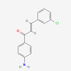 molecular formula C15H12ClNO B3174268 (2E)-1-(4-aminophenyl)-3-(3-chlorophenyl)prop-2-en-1-one CAS No. 952578-23-3