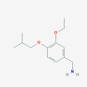 molecular formula C13H21NO2 B3174308 1-(3-Ethoxy-4-isobutoxyphenyl)methanamine CAS No. 952931-11-2
