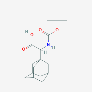 molecular formula C17H27NO4 B3174320 2-(Adamantan-1-yl)-2-{[(tert-butoxy)carbonyl]amino}acetic acid CAS No. 953061-55-7