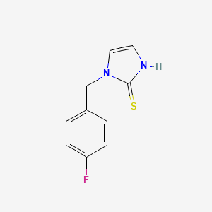 molecular formula C10H9FN2S B3174341 1-(4-fluorobenzyl)-1H-imidazole-2-thiol CAS No. 95333-74-7